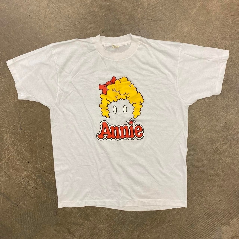 Vintage Annie Musical Promo 80s Screen Stars Single Stitch T-Shirt Size XL